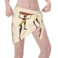 thumbnail image 3 of Kll African Women In Traditional Clothes Print Women'S Sarong Coverups Short Bathing Suit Wrap Skirt Beach Wrap Swimsuit Cover Ups, 3 of 7