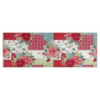 Pioneer Flower Floral Print Pattern Kitchen Rug Mat,Kitchen Runner Rugs Non Skid Washable,Decorative Kitchen Floor Mats for Kitchen,Sink,Laundry,17"X47"