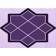 thumbnail image 1 of Ahgly Company Indoor Rectangle Patterned Purple Iris Purple Area Rugs, 2' x 4', 1 of 6