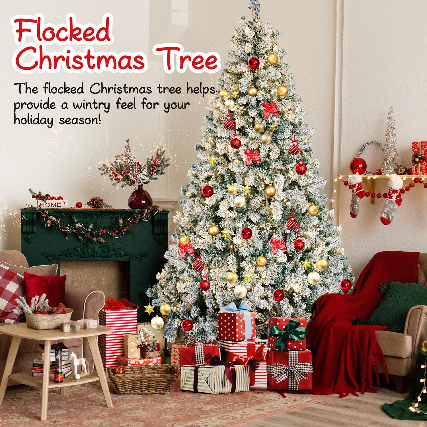 Silver Blessings Tabletop Christmas Tree Adorned With Color