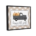 thumbnail image 3 of Stupell Industries Happy Fall Y'all Vintage Truck Carrying Pumpkins Graphic Art Jet Black Floating Framed Canvas Print Wall Art, Design by Lettered and Lined, 3 of 5