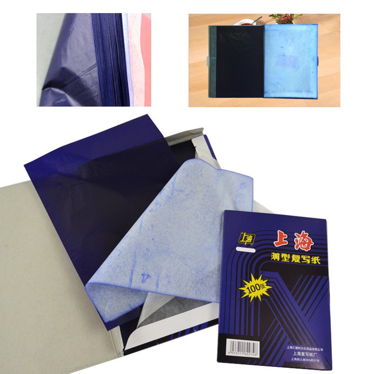 100 X A4 Carbon Paper Sheet Hand Copy Black