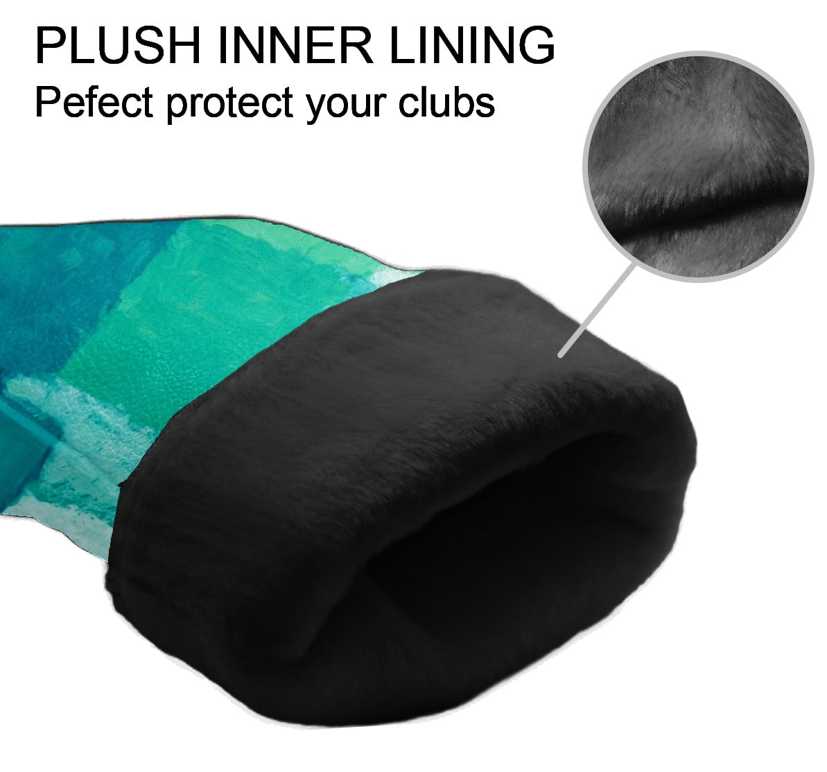 Golf Club Covers, Abstract Art Painting Premium PU Leather Driver Hybrid Putter Head Covers with Velvet Lining, Waterproof Golf Gifts for Men Women