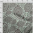 thumbnail image 3 of oneOone Polyester Spandex Gray Fabric Asian Paisley Craft Projects Decor Fabric Printed By The Yard 56 Inch Wide, 3 of 4