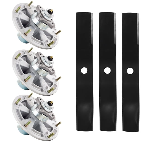 MOTIVITY Mower Blade & Spindle Kit Compatible With John Deere Z810A Z820A Z910A Z915B Z920A Z920M 48" Decks M136194 TCA17517