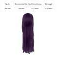 thumbnail image 5 of Eandarui Womens Long Straight Cosplay Costume Wig Fashion Party Wig Synthetic Long Black Wigs Purple One Size, 5 of 6