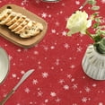 thumbnail image 4 of Sm:)e Snowman Cardinals Trees Snowflakes Winter Christmas Tablecloth Round 70 Inch, Red Xmas Table Decoration, 4 of 6