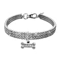 thumbnail image 2 of Yesbay Shiny Multi Rows Rhinestones Bone Pendant Puppy Dog Collar Necklace Pet Supply, 2 of 8
