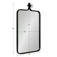 thumbnail image 6 of Kate and Laurel Yitro Modern Rectangle Wall Mirror, 20 x 35, Black, Decorative Industrial Mirror for Wall, 6 of 7