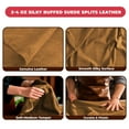 thumbnail image 5 of ELW Premium Suede Cowhide 2-4 oz 1-1.6mm - Soft Full Grain Pre-Cut Side Leather - 2-4 SQ FT 2 PCS,Buckskin - USA Made Silky Buffed Suede Fabric Leather for Car Upholstery Crafts Garments Furniture, 5 of 9