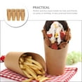 thumbnail image 2 of 50 Pcs Ice Cream Cup Kraft Paper French Fries Holders Birthday Party Supplies Food Daily Use, 2 of 6