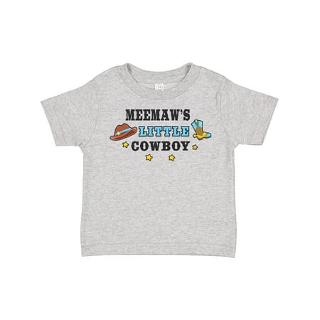 

Inktastic Meemaws Little Cowboy with Cowboy Hat and Boots Gift Toddler Boy Girl T-Shirt