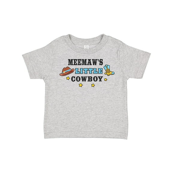 Inktastic Meemaws Little Cowboy with Cowboy Hat and Boots Boys Toddler T-Shirt