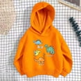 thumbnail image 4 of Toddler Boys Graphic Hoodie Long Sleeve Casual Cute Pullover Kids Cotton Sweatshirt Orange 4 T, 4 of 9