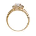 thumbnail image 4 of HeartsAndYou 2ct Round Cut Moissanite Engagement Ring for Women Floral Split Shank 18k Yellow Gold over Silver, 4 of 9