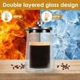 thumbnail image 4 of AEVXKHI 650ml French Press Coffee Maker Double Wall Glass French Press Clear French Press Tea Maker Multifunctional Coffee Press Coffee Maker for Home Office, 4 of 10
