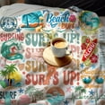 thumbnail image 5 of Surfing Blanket Merch Soft Cozy Flannel Surfing Sports Theme Throw Blanket Decor Bedding Surfing Lover Beach Outdoor Sport Throw Blankets Gifts for Girls Women Kids Adults 50"x40", 5 of 5