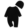 thumbnail image 3 of GYRATEDREAM Newborn Baby Boy Girl Halloween Costume Romper Skeleton Jumpsuit Outfit Skull Clothes with Hat 0-18Months, 3 of 9