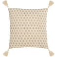 thumbnail image 2 of Safavieh Jemm 20" x 20" Tropical Cotton Decorative Pillows, Beige, 2 of 4