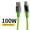Single C 100W, variant on 240W USB-C Charging Cable with Smart Digital Display, 1.5M Fast Charge & Data Sync Cord for Phone, Tablet, Laptop - Matcha Green