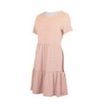 thumbnail image 5 of Erwazi Summer Casual Dresses for Women Swing Short Sleeve T Shirt Dresses Tiered Flowy Beach Mini Dress with Pockets, 5 of 6