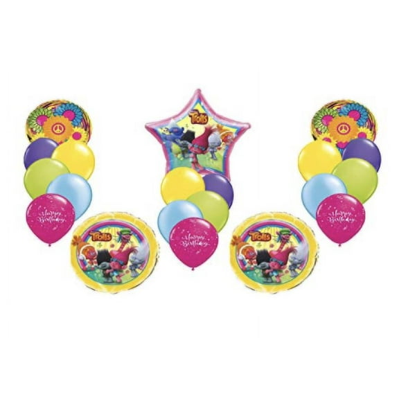 Trolls Party Mega Balloon Decoration Bouquet