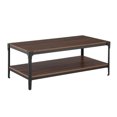 thumbnail image 1 of 46" Urban Industrial Angle Iron Wood Coffee Table - Dark Walnut, 1 of 6