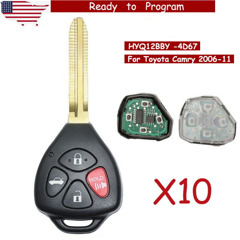 Remote Key Fob for 2007 2008 2009 2010 Toyota Camry HYQ12BBY 4D67 Chip Button:4 