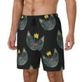 thumbnail image 2 of Haiem Faces Of The Cat Mens Swim Trunks with Compression Liner 2 in 1 Swimming Shorts Stretch Swimwear Quick Dry,Board Shorts-Large, 2 of 9