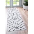 thumbnail image 2 of Unique Loom Matrix Trellis Collection Area Rug - Motif (2' 7" x 16' 5" Runner, White/ Gray), 2 of 4
