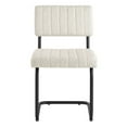 thumbnail image 5 of Side Dining Chair, Set of 2, Ivory White, Fabric, Metal, Mid Century Kitchen Cafe Bistro Hospitality Restaurant, Modern Contemporary HB34852, 5 of 11