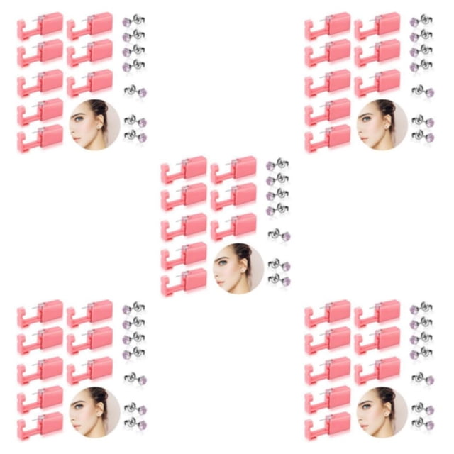 QualitChoice 8piece Quick And Easy Ear Piercing Gun For Safe And Fast Ear Piercing Easy Operation Tool Rustproof 5Set