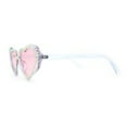 thumbnail image 3 of Womens Iridescent Rhinestone Bling Bubbly Heart Shape Sunglasses Blue - Pink, 3 of 4