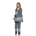thumbnail image 3 of White Mark Women's Plus Size Tunic and Palazzo Pant Set, 3 of 4