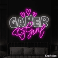 thumbnail image 2 of Craftnamesign Gamer Girl Neon sign, Girl Room Decor, Game Room LED Signs, 2 of 4