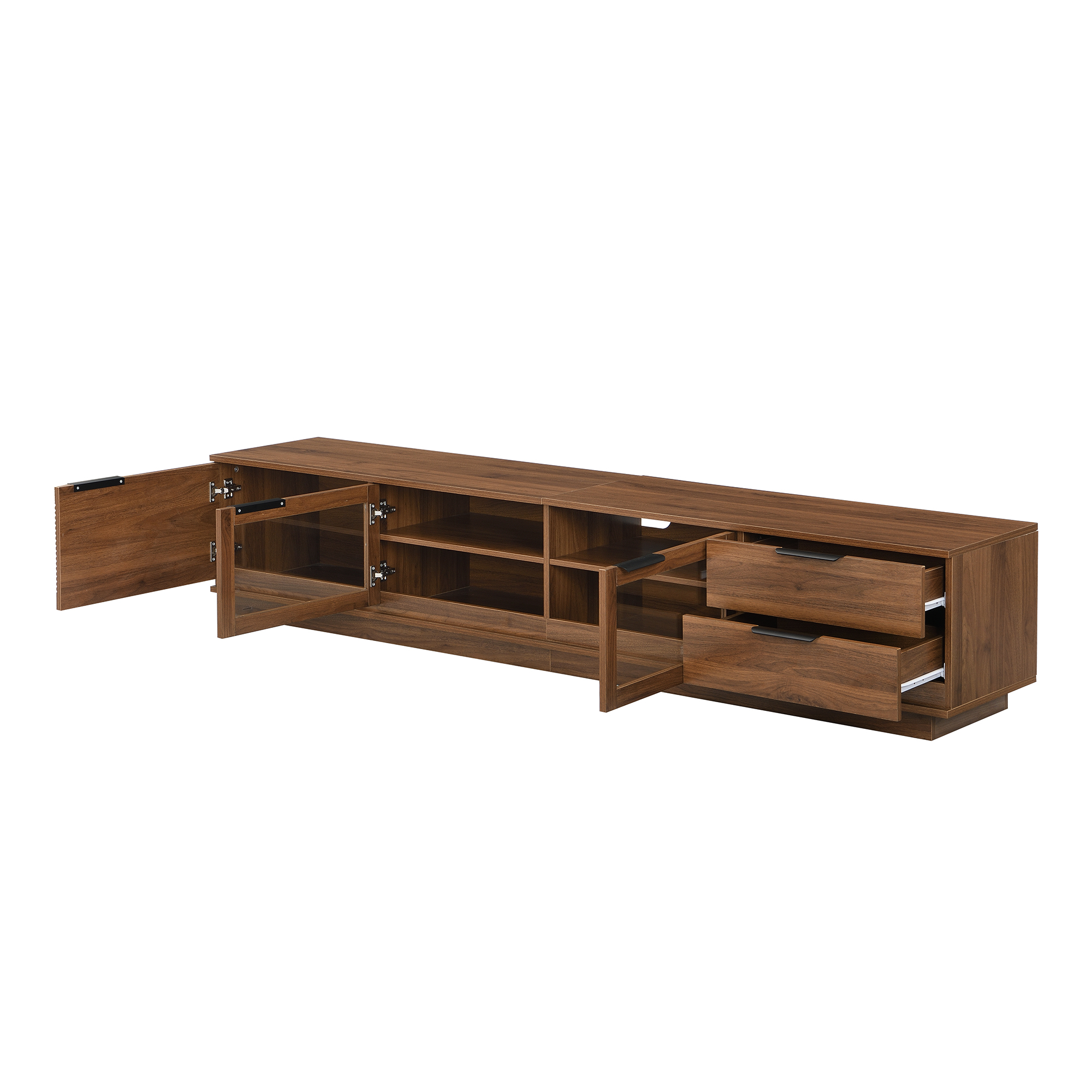 Homy Casa Television Console, Modern TV Stand Media Cabinet with Storage for Home
