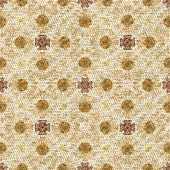Ahgly Company Indoor Square Patterned Khaki Gold Area Rugs, 8' Square