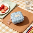 thumbnail image 6 of Feledorashia Sanitary Napkin Storage Bag, Portable Period Pouch, Heart Dots Fabric Mini Organizer, Compact Small Squares Makeup Purse with Double Zipper and Soft Quilted Design, 6 of 6