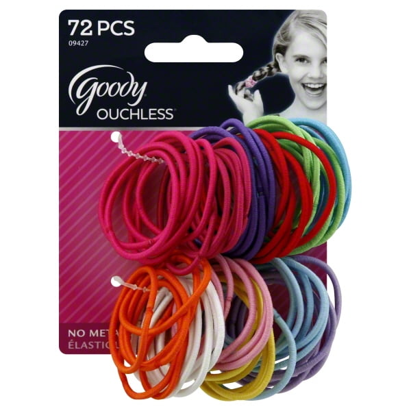 Goody Goody Girls Ouchless Elastics, Assorted Colors, 2mm Hair Ties