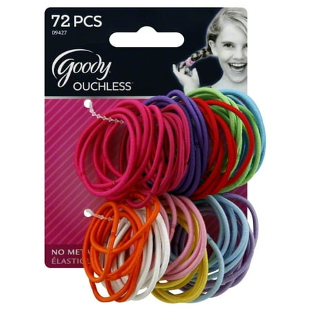 (2 Pack) Goody Ouchless Colors Large Hair Ties (Best Hair Ties To Prevent Breakage)
