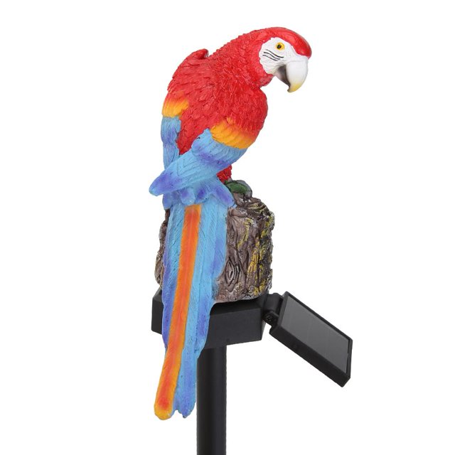 Lámpara Impermeable solar LED loro jardín paisaje luz al aire libre césped decorativa JShteea Para estrenar
