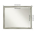 thumbnail image 5 of Amanti Art Salon Scoop Silver Beveled Wood Bathroom Wall Mirror, 5 of 10