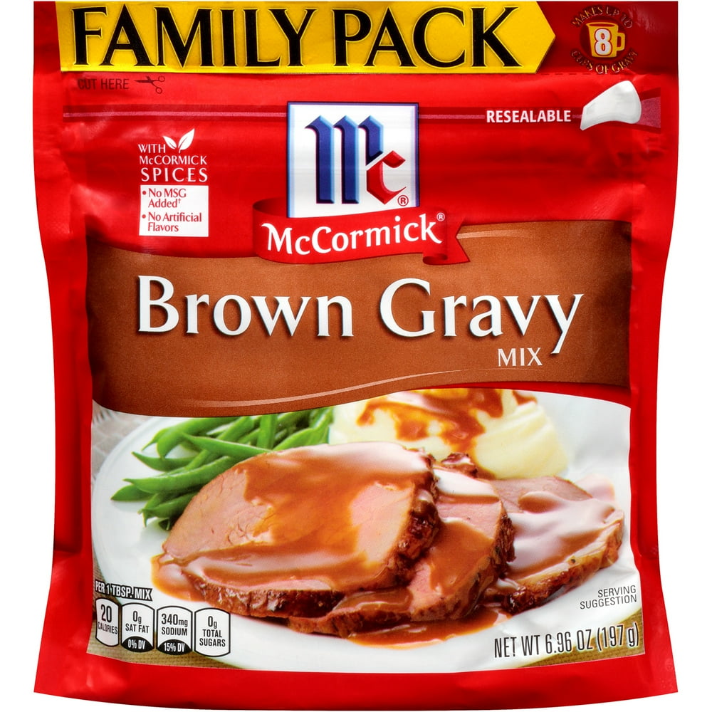 McCormick Family Pack Brown Gravy Mix, 6.96 oz