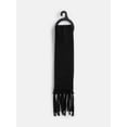 thumbnail image 4 of No Boundaries Women's Solid Scarf with Fringe, Black Soot, 4 of 4