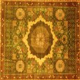thumbnail image 1 of Ahgly Company Machine Washable Indoor Square Abstract Yellow Modern Area Rugs, 7' Square, 1 of 4