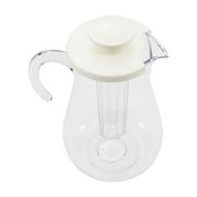 Mainstays 3-Quart Plastic Water Pitcher with Lid and Removeable Rod for Ice Core, Clear