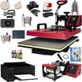 thumbnail image 1 of Combo 12 En 1 EV Technologies plancha sublimacion color roja con impresora y 150 articulos, 1 of 8