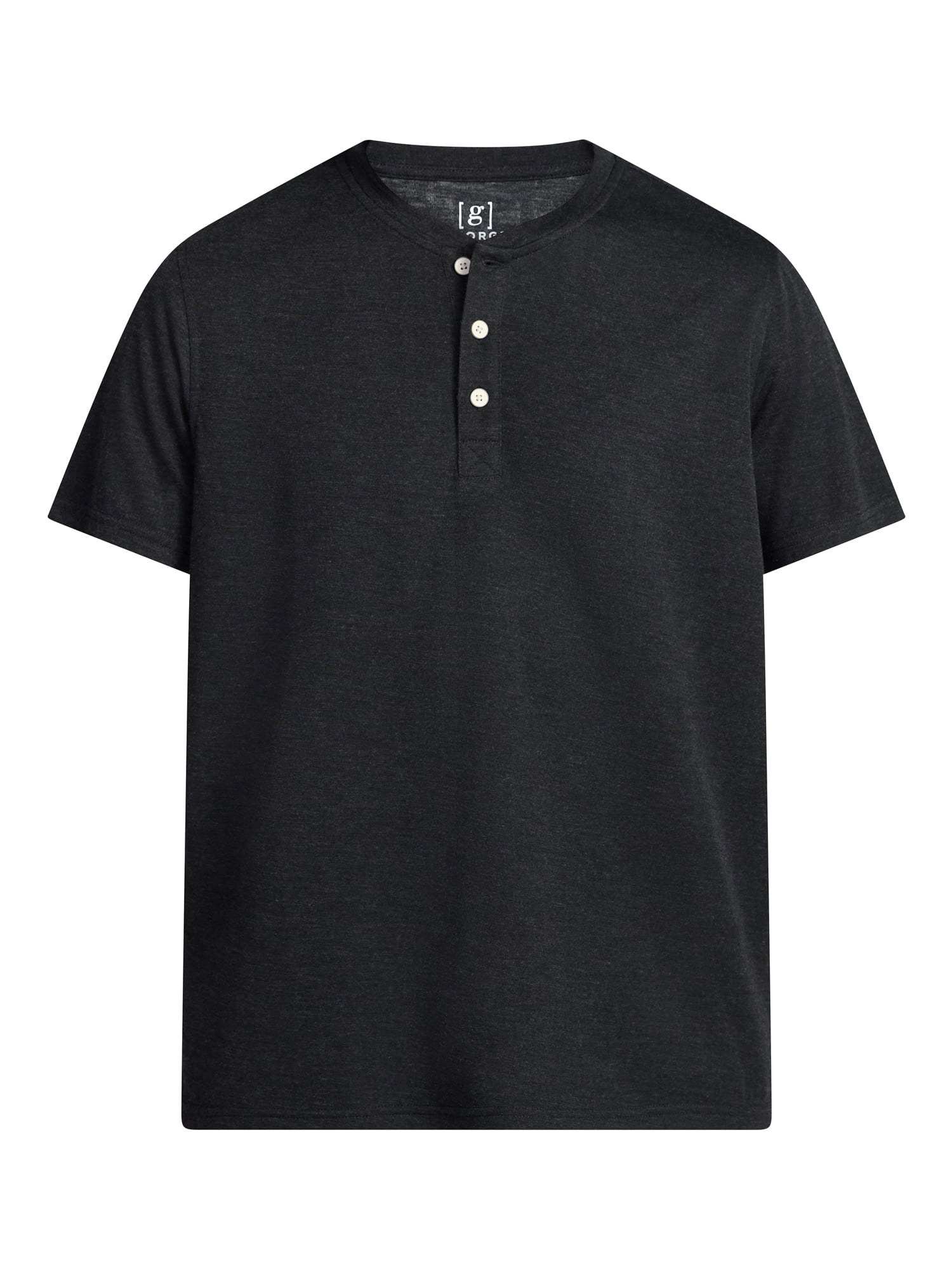 George Men's & Big Men's Relaxed Fit Knit Cloth Henley Shirt with Short Sleeves, Sizes XS-5XL