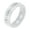 White, variant on Women's Ceramic 6MM Simple Single Row of Cubic Zirconia Inlay Ring Black Size 8