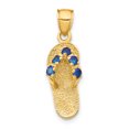 thumbnail image 1 of Pendentif Tongs en Or Jaune 14K September/CZ Birthstone, 1 of 2